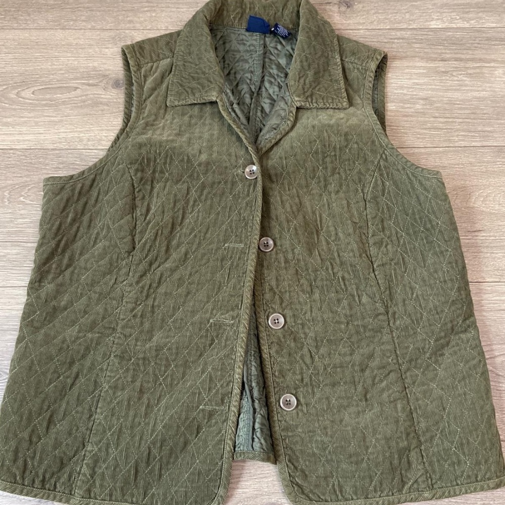 quilted green vest